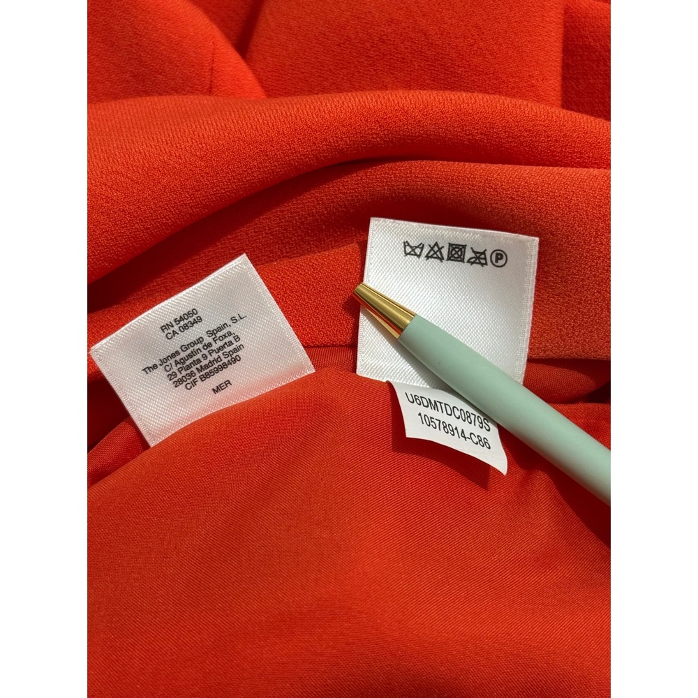 Anne Klein Bright Orange Fit & Flare Sleeveless Dress Sz 4 Career Chic Polished - Picture 10 of 10